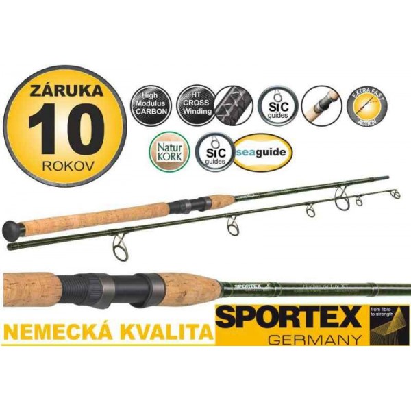 Prívlačové prúty SPORTEX Huchen De Lux XT 2-diel